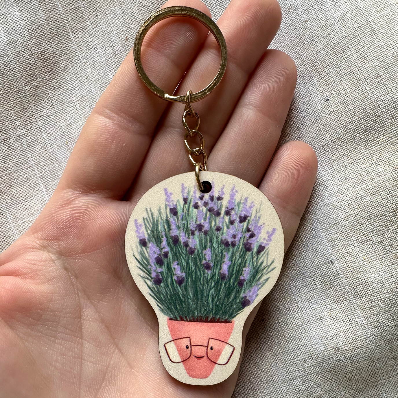 מחזיק מפתחות לבנדר